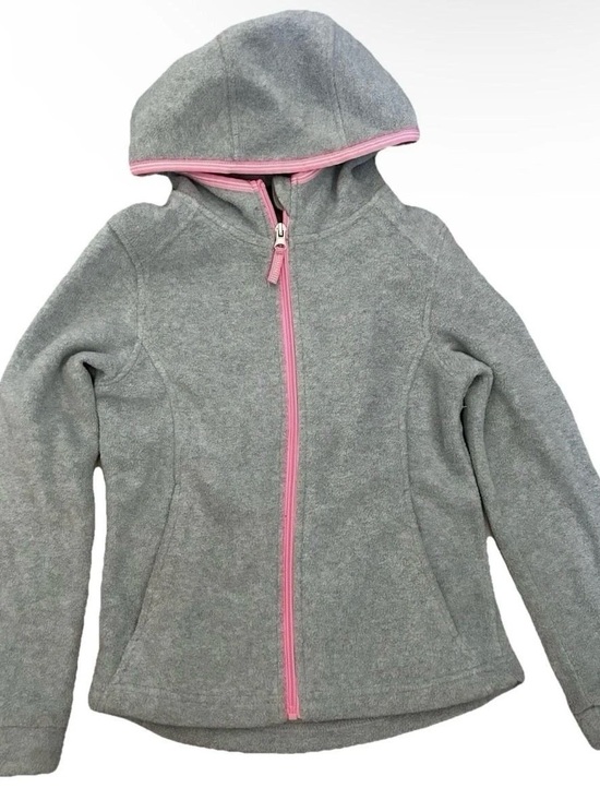 ZeroXposur Other - Zeroxposur Girls Grey Full Zip Hooded Fleece With Pink Zipper Size 7/8